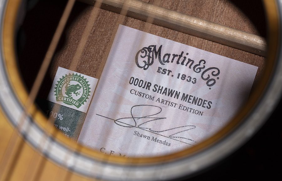 Martin Guitar Announce 000JR-10E Shawn Mendes Custom Signature